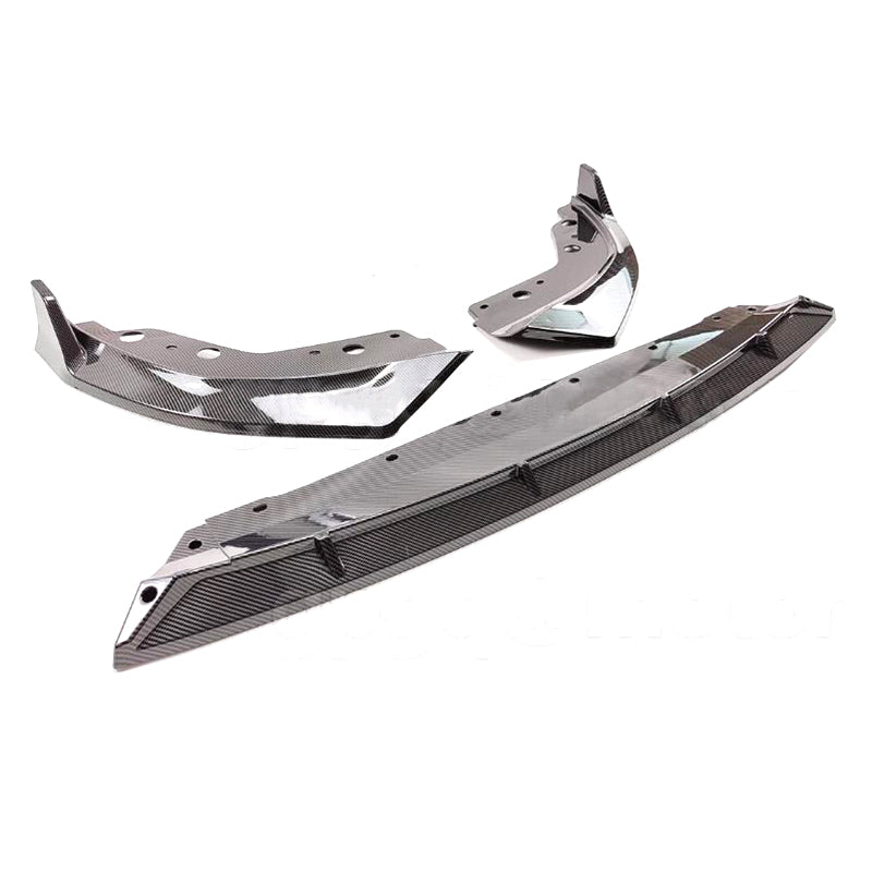 Carbon Fiber Look Front Bumper Spoiler Lips Splitter GT Style For BMW G20 LCI 330i M340i xDrive 2023~2024 Front Bumper Lip Kits