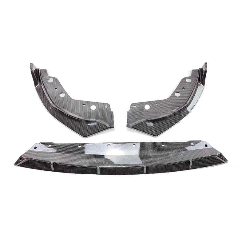 Carbon Fiber Look Front Bumper Spoiler Lips Splitter GT Style For BMW G20 LCI 330i M340i xDrive 2023~2024 Front Bumper Lip Kits