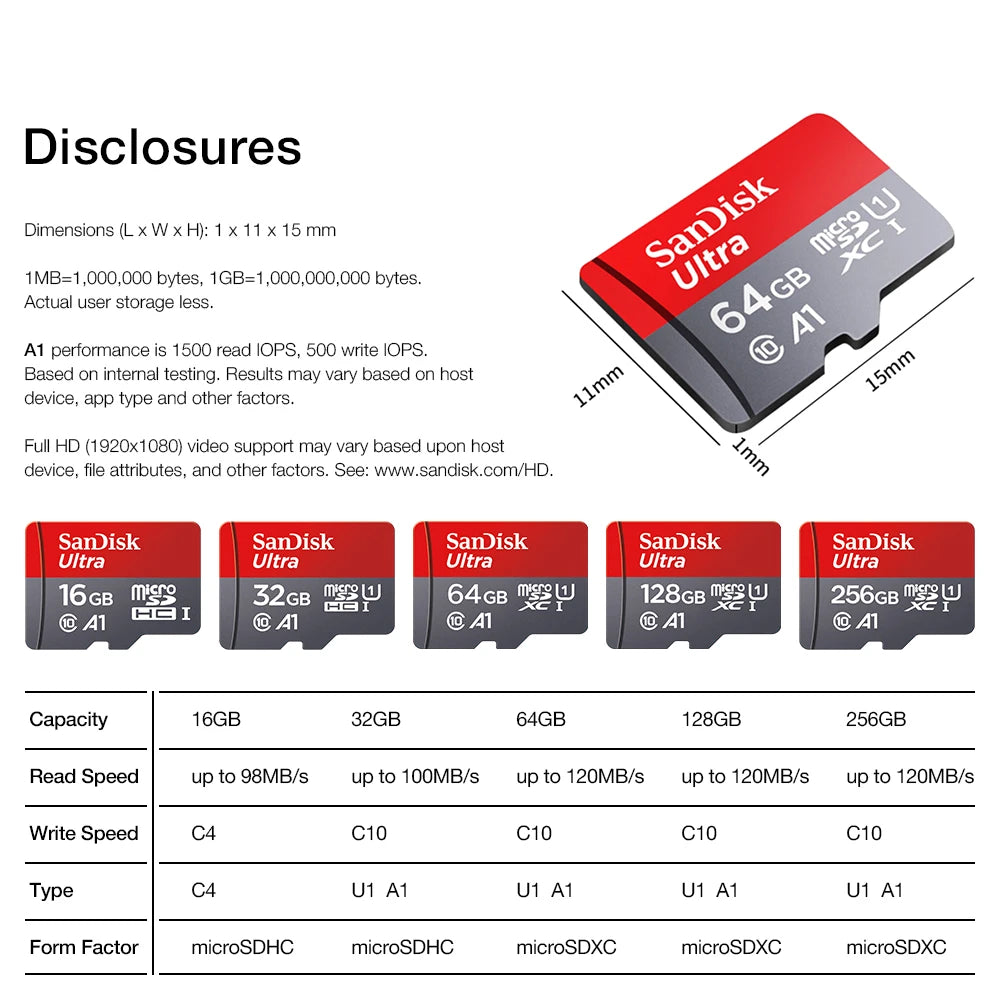 Memory Card 512GB 256GB 128GB 64GB 32GB 100MB/S Micro sd card UHS-1 flash card Memory Microsd SD + card reader adapter