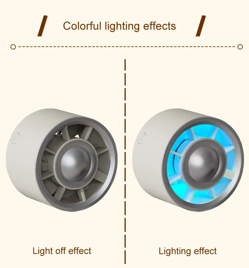 Car Small Fan Car Air Conditioning Outlet Clip Fan 3 Speed Adjustable USB Turbocharger For Daily Life Colorful Mini Fan