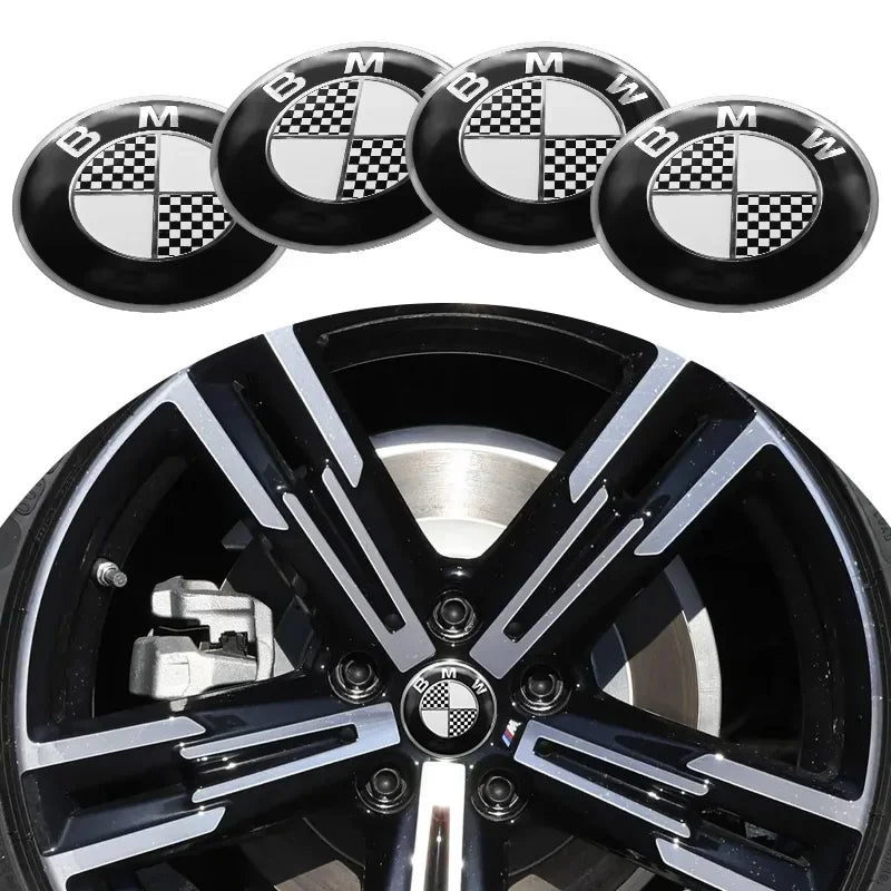 4Pcs 56mm 60mm 65mm Car Wheel Tire Center Emblem Decal For BMW M E90 E60 E46 E39 F10 E87 X3 X4 X1 G30 G20 Cover Hub Caps Sticker