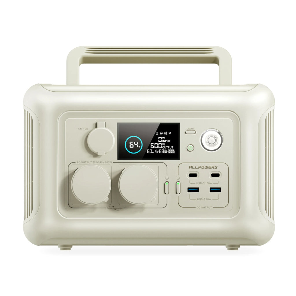 ALLPOWERS R600 600W Solar Generator – 299Wh LiFePO4
