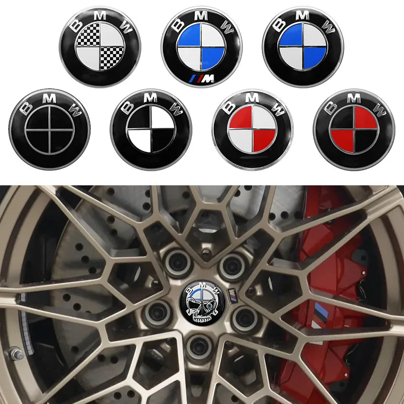 4Pcs 56mm 60mm 65mm Car Wheel Tire Center Emblem Decal For BMW M E90 E60 E46 E39 F10 E87 X3 X4 X1 G30 G20 Cover Hub Caps Sticker