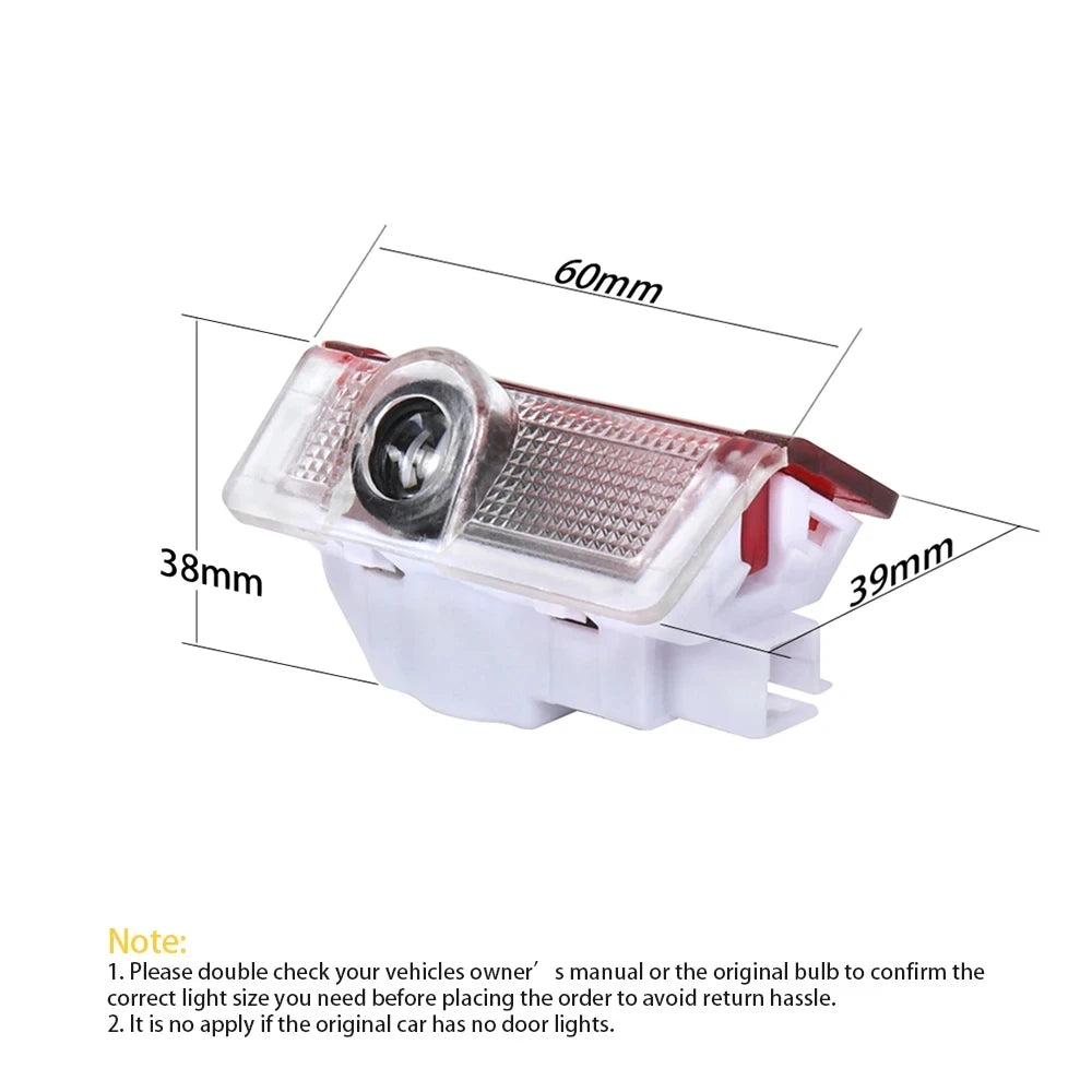 2X For Mercedes Benz W176 W177 W246 W205 W212 W213 W166 X253 LED Car Door Projector Welcome Ghost Shadow Light Bulbs Accessories