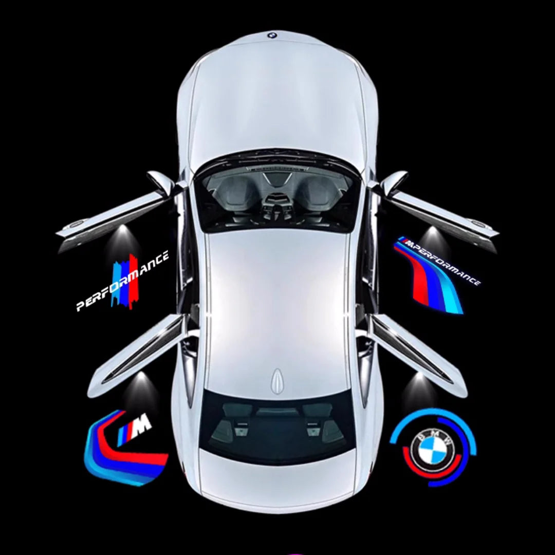 2PCS Upgraded LED Laser Car Door Welcome Anti Fade HD Projector Courtesy Shadow Light Easy Install Replacement Parts For BMW