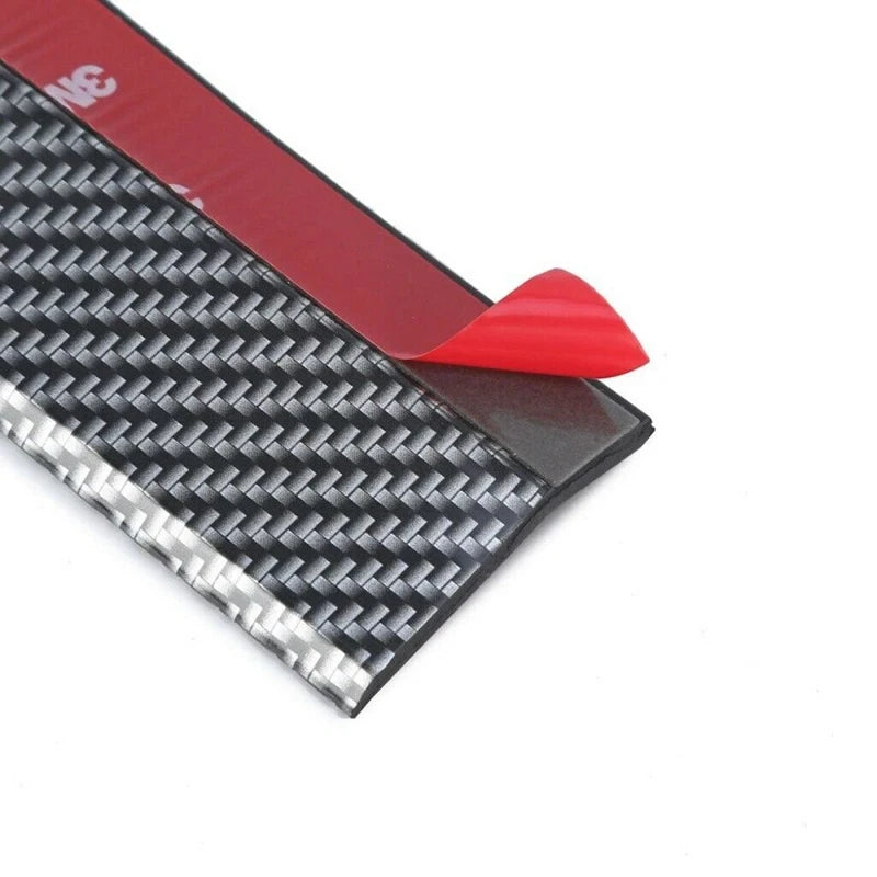 Universal Car Front Bumpers Anti Collision Strips Carbon Fiber Rubber Strip Car Front Bumper Lip for Car Lip Skirt Protector