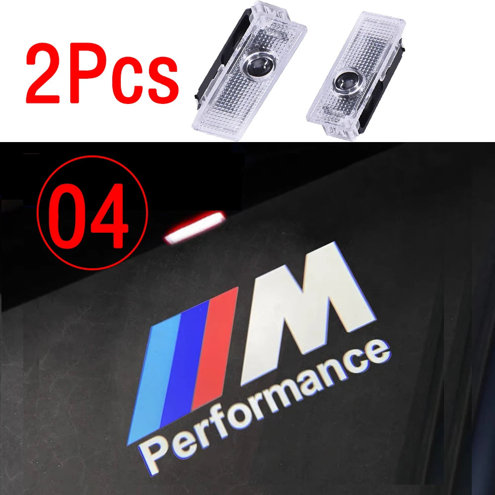 Car LED welcome light is suitable Accessory 2Pcs for BMW X1-X6 series E81 E82 E87 E88 F20 F21 20-18 projector G11 G12 G30 G31
