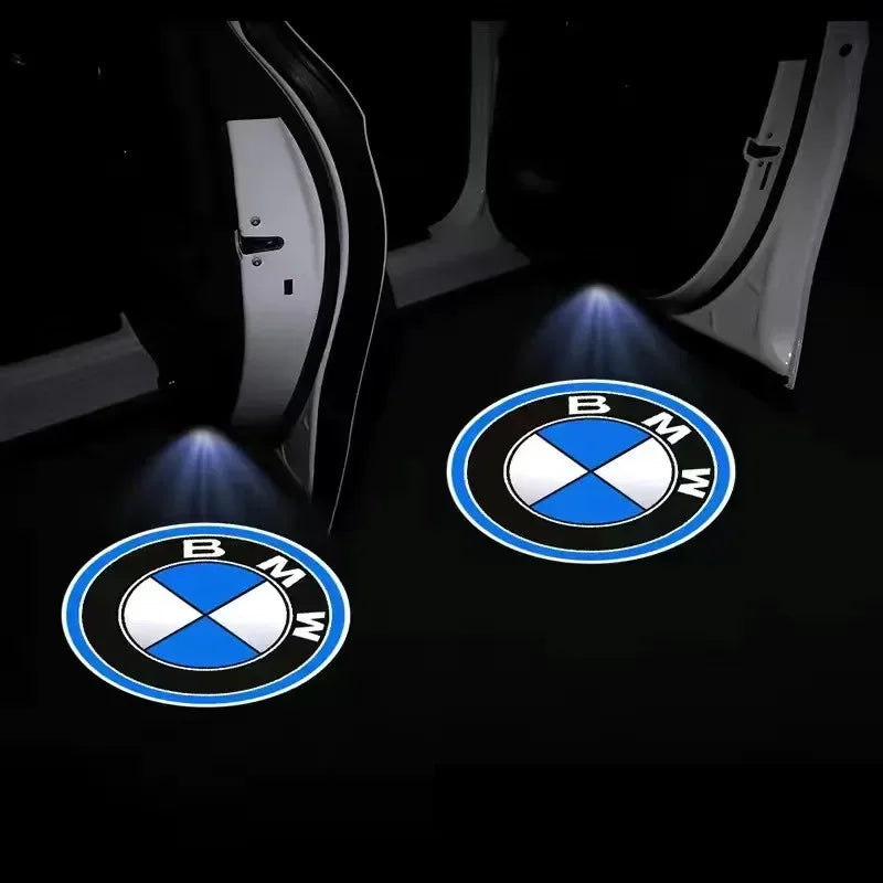 2PCS car door LED welcome light is suitable for BMW M1X1 X2 X3 X4 X5 X6 X7 car lamp wireless light induction lamp accessories.