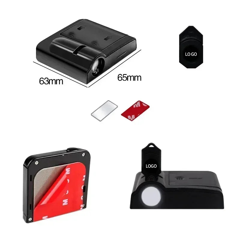 2PCS car door LED welcome light is suitable for BMW M1X1 X2 X3 X4 X5 X6 X7 car lamp wireless light induction lamp accessories.