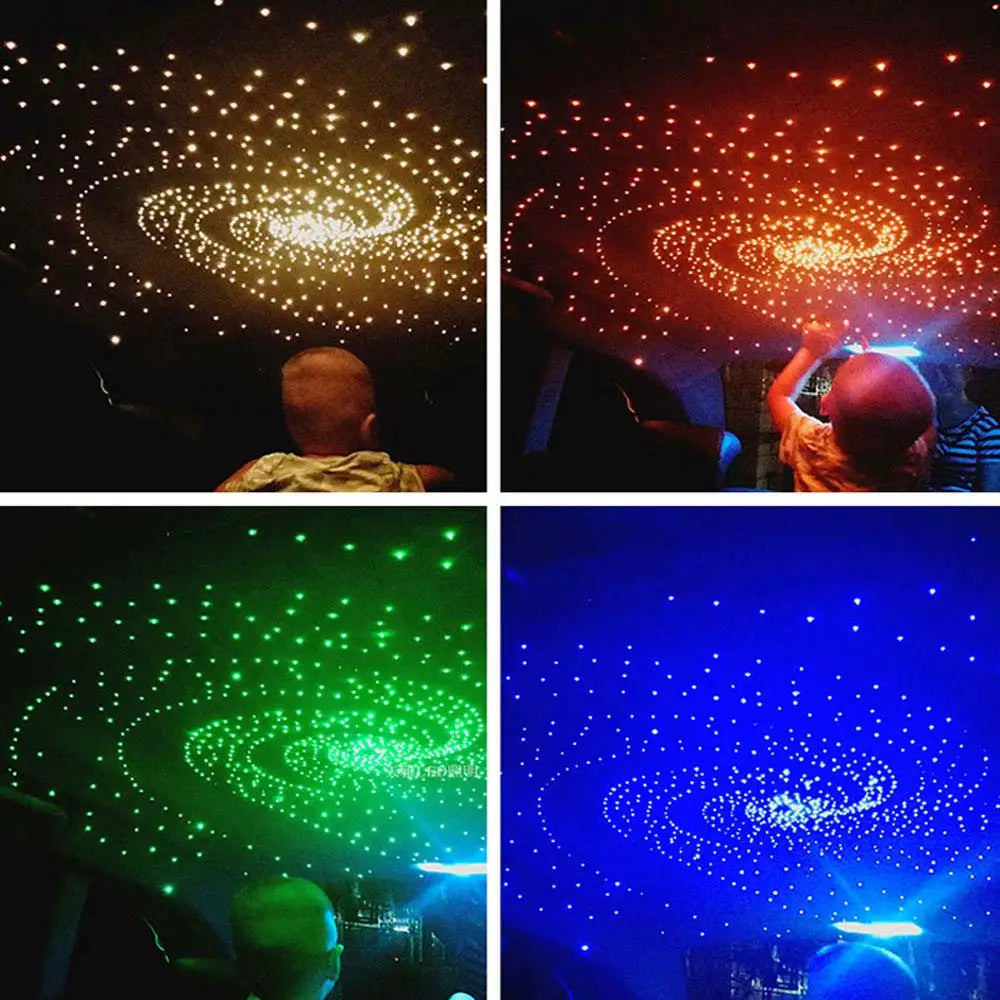 RGBW 1/2/4/6/8 split machine 2400x household car roof starry sky light kit roof fiber optic ceiling