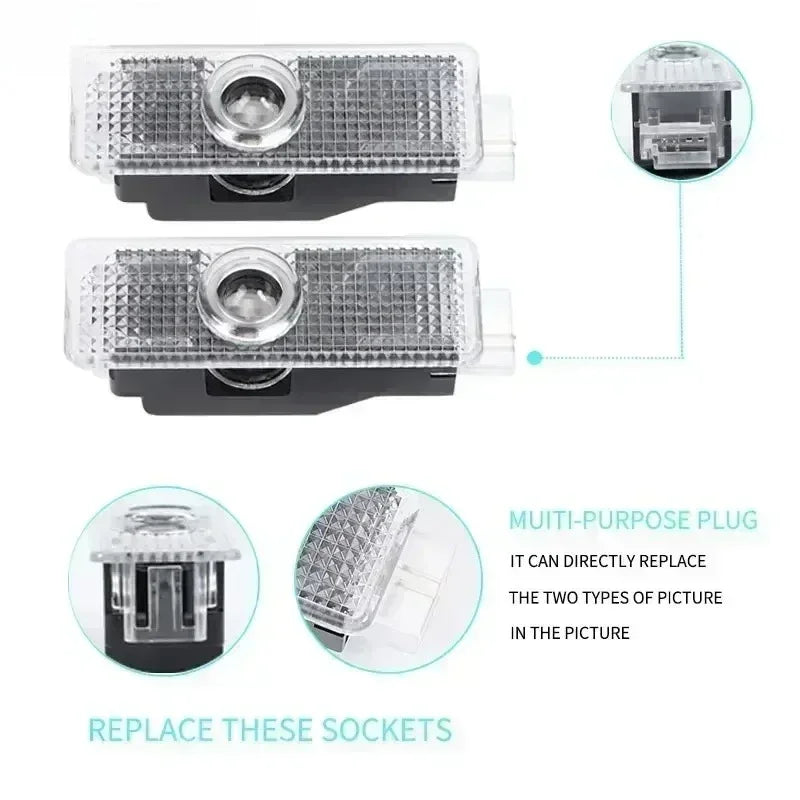2/4Pcs Car Door Welcome LED Projector Laser Logo Door Light For BMW M Emblem E46 E36 E34 F10 E90 F30 E60 F30 E53 E30 E92 E87