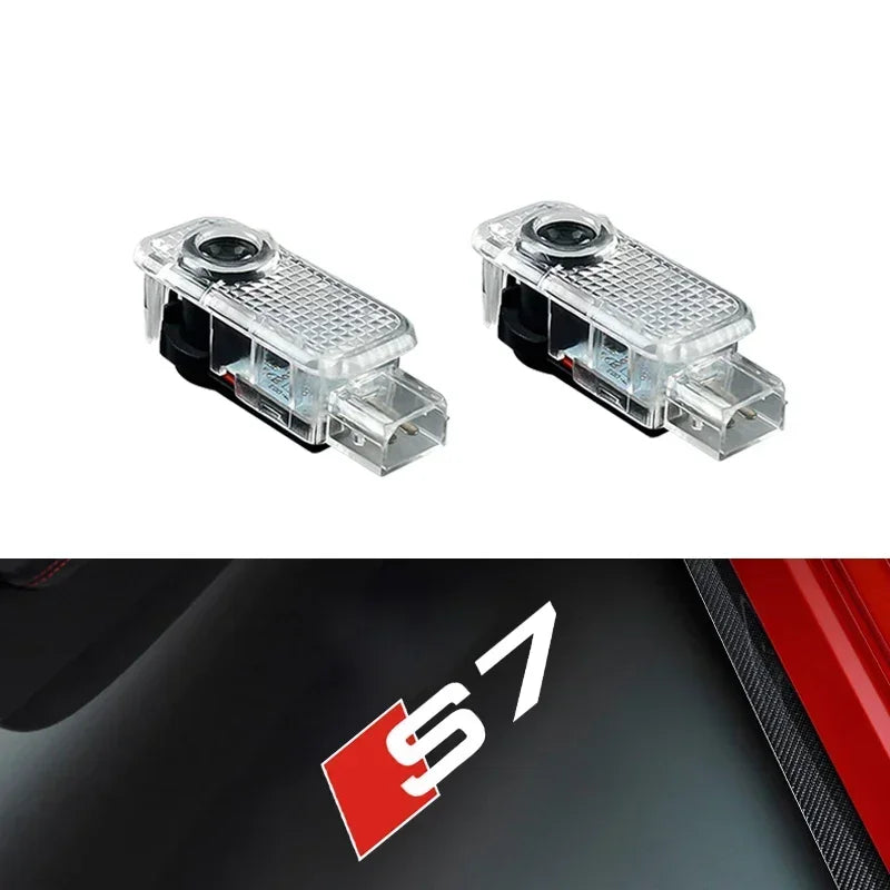 HD Led Welcome Light Car Door Projector Lamps For Audi A1 A3 8P A4 A5 A6 C7 A7 S3 S7 S8 R8 Q2 Q3 Q5 Q7 Q8 SQ5 C5 C6 TT RS3 RS6