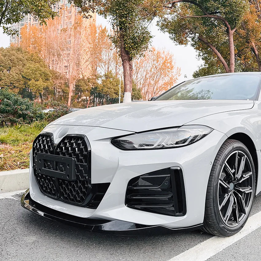 For BMW 4 Series G22 G26 420i 430i i4 M50 M Sport 2020-2025 Car Front Bumper Spoiler Lip Diffuser Splitter Body Kit Gloss Black