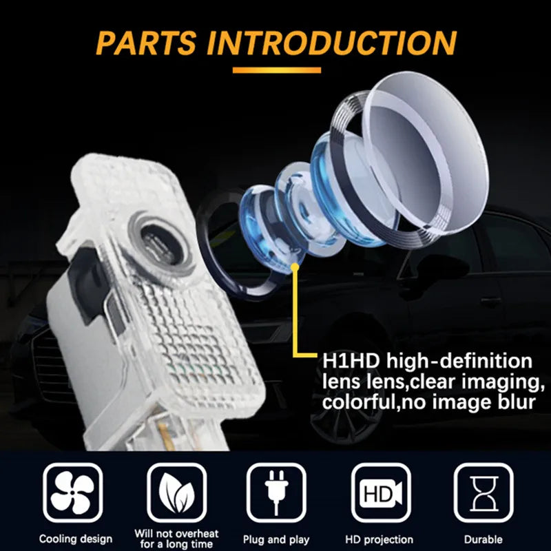 Audi LED Emblem Door Welcome Light – S Line A3-Q7