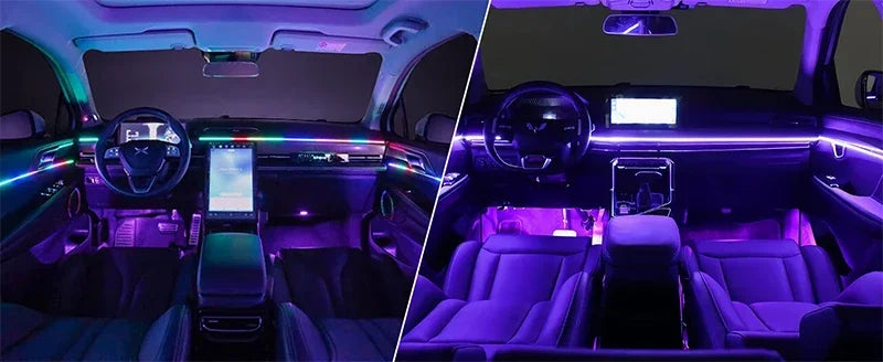 Premium Car Interior Ambient Light Kit – 64 Color App Control