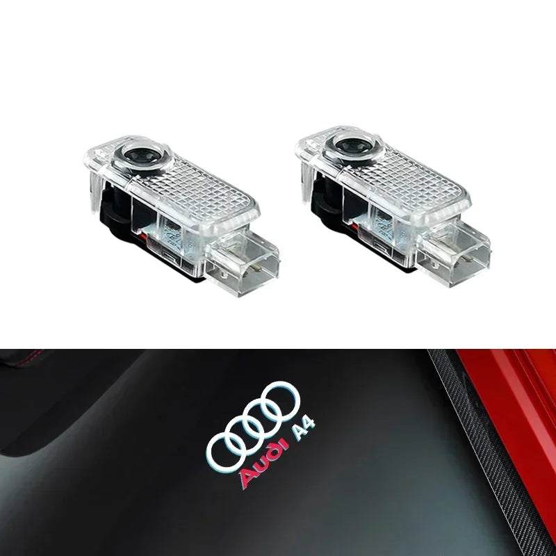 HD Led Welcome Light Car Door Projector Lamps For Audi A1 A3 8P A4 A5 A6 C7 A7 S3 S7 S8 R8 Q2 Q3 Q5 Q7 Q8 SQ5 C5 C6 TT RS3 RS6