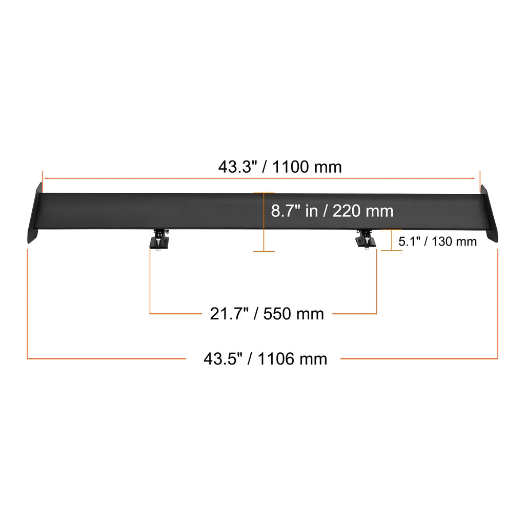 SucceBuy GT Wing Car Spoiler 53.1 inch Universal Spoiler with Double Deck Car Rear Spoiler Wing, Racing Spoiler BGW/JDM Drift