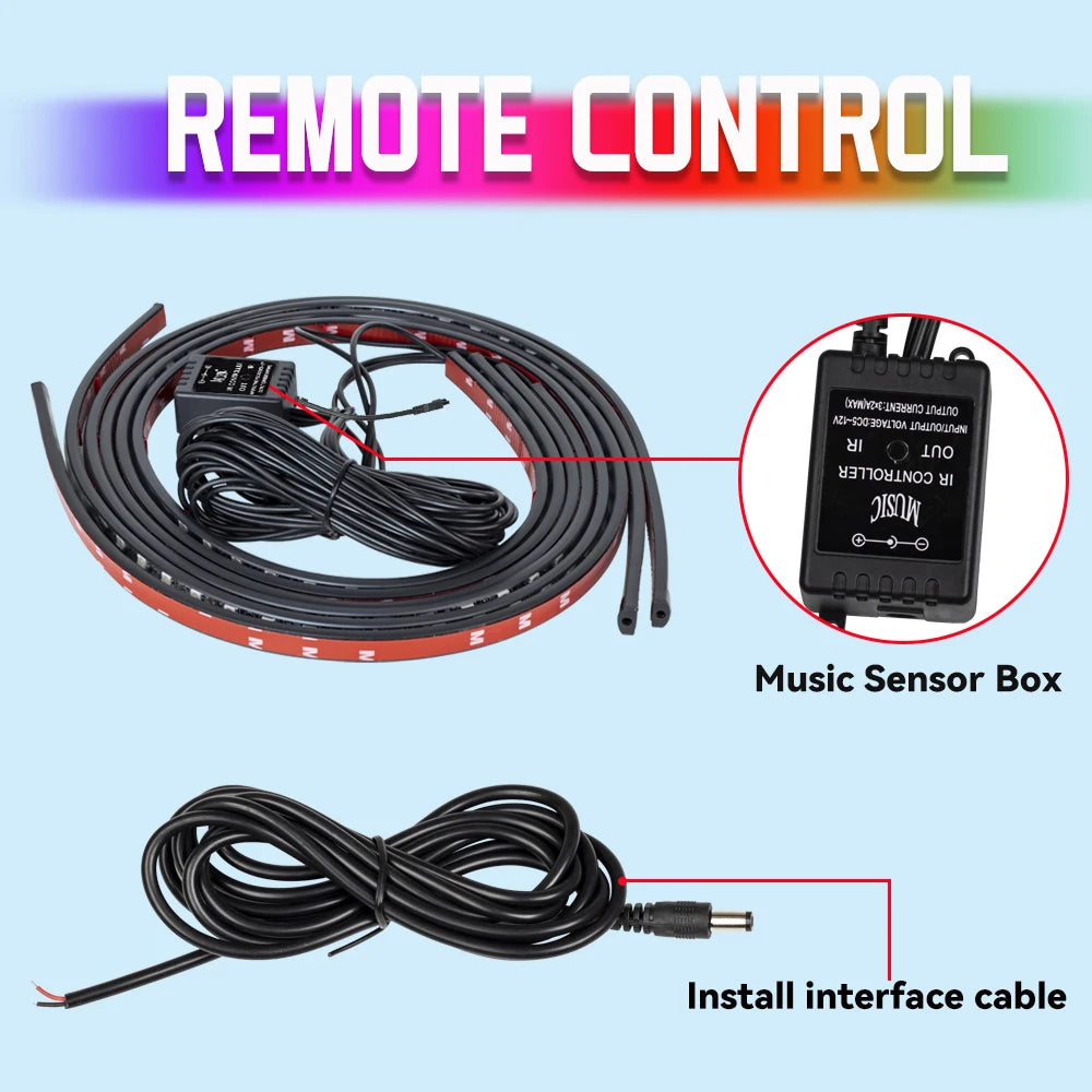 Car LED Underbody RGB Strip Light – App Control