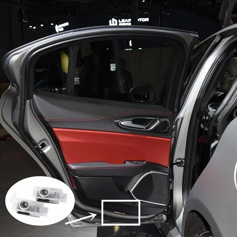 HD Led Welcome Light Car Door Projector Lamps For Audi A1 A3 8P A4 A5 A6 C7 A7 S3 S7 S8 R8 Q2 Q3 Q5 Q7 Q8 SQ5 C5 C6 TT RS3 RS6