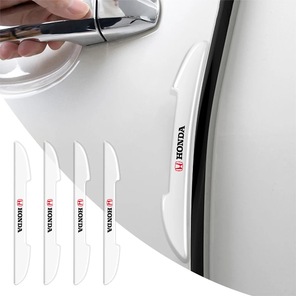 Car Door Edge Transparent Anti Scratch Protection Bumper Scuff Plate Stickers For Honda City HRV Jazz Accord Civic CRV valvecore