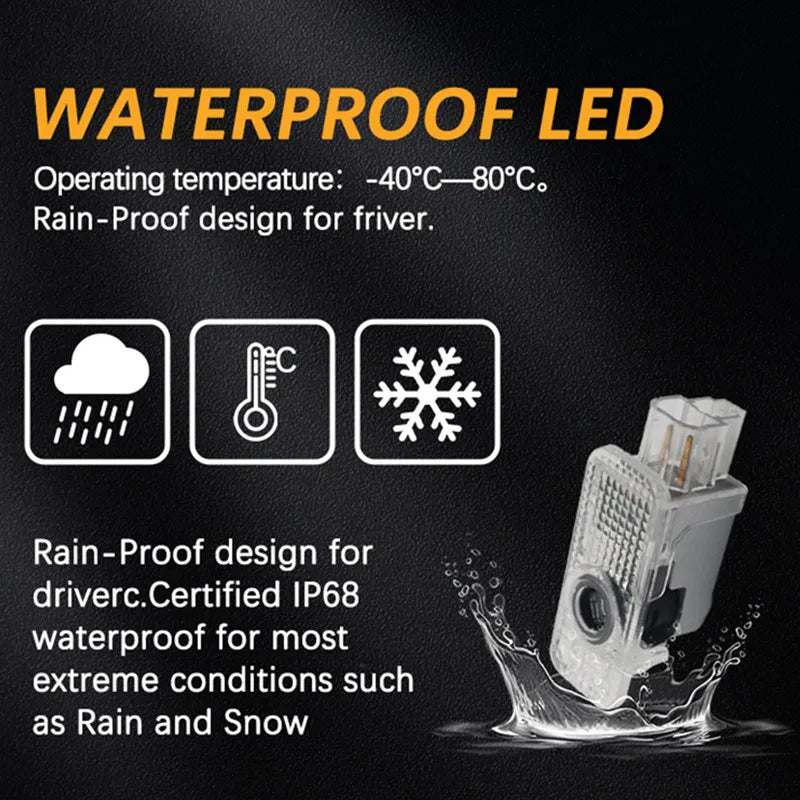 Audi LED Logo Laser Door Light – Quattro S Line