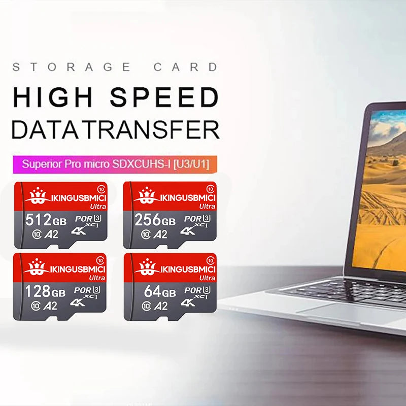 Memory Card TF Cards SD Cards Micro TF Card 128GB 256GB 512GB V30 Original Ultra HD High Speed High Speed High Speed for Gaming