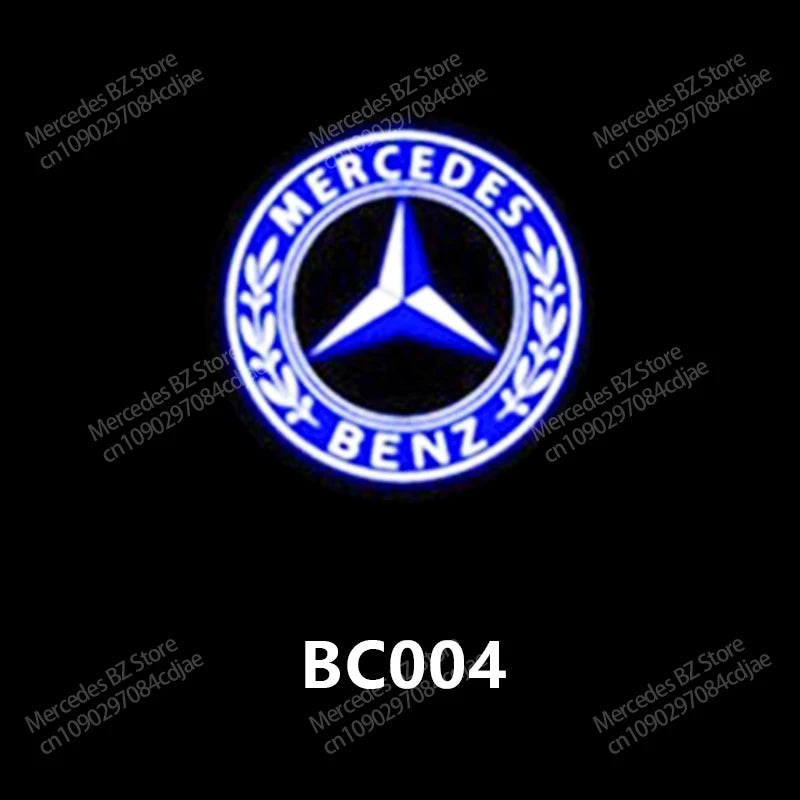 2PCS HD Car Door Welcome Lights Projector Lamps For Mercedes Benz W176 W177 W246 W205 W212 W213 W166 W167 X166 H247 X156 X253