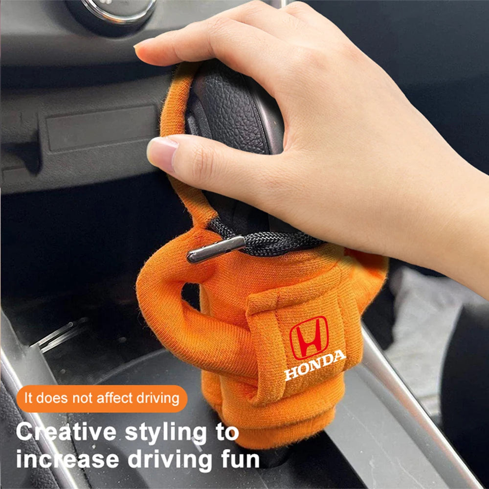 Car Hoodie Change Speed Lever Sweatshirt Handle Gear Shift Knob Cover For Honda Civic CRV Hrv Jazz CITY Accord CR-Z VTEC Vezel