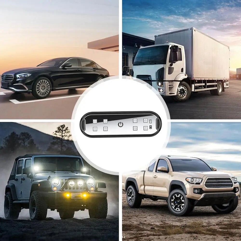 Ambient Lighting Car USB Rechargeable Car Door Light Welcome Courtesy Light Car Atmosphere Warning Lamps Colorful Flashing Light