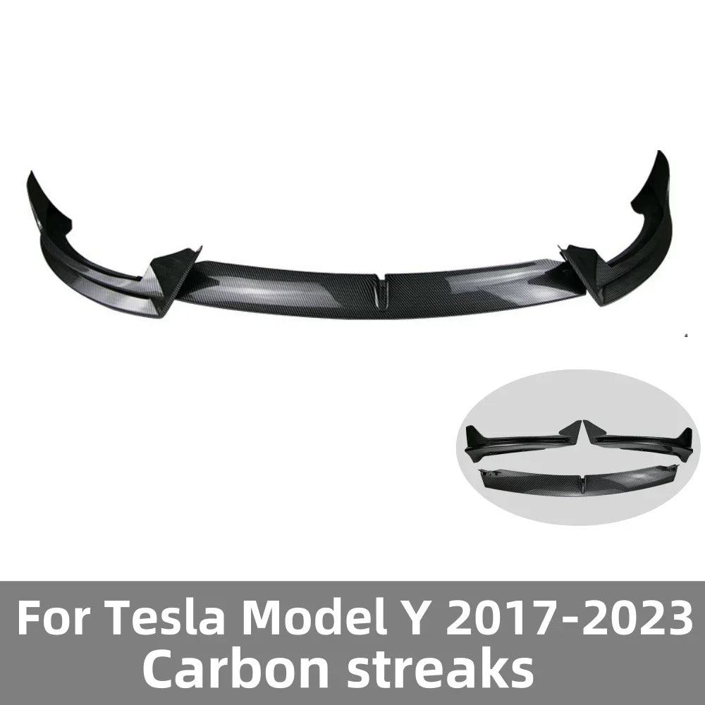 Front Bumper Lip Diffuser Cover for Tesla Model 3 Model Y 2017-2023 Sedan Lower Bumpers Blade Splitter Spoiler Body Kit