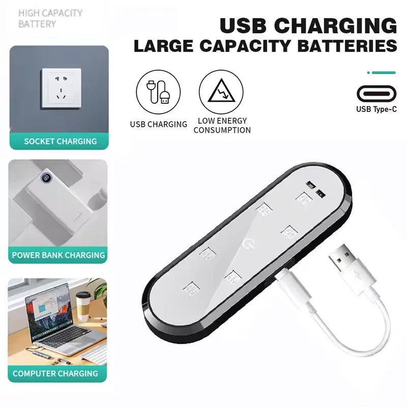 2Pcs Car LED Door Lights RGB Led Wireless Door Warning Lights USB Welcome Door Sill Projector Magnetic Auto Ambient Lamp Puddle