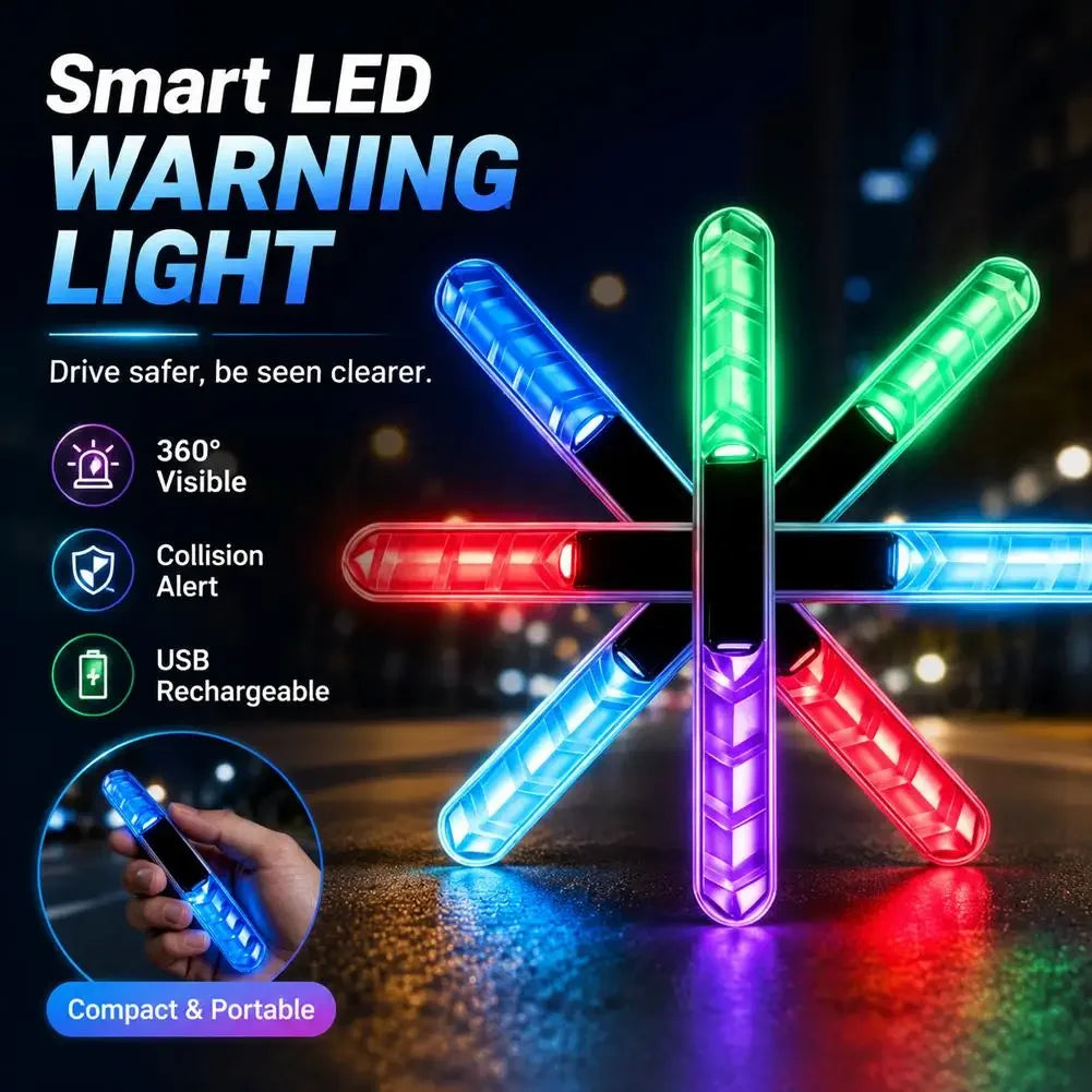 Car Door LED Anti-Collision Light, Solar Powered, Colorful Flash, Protect Your Car & Improve Night Visibility