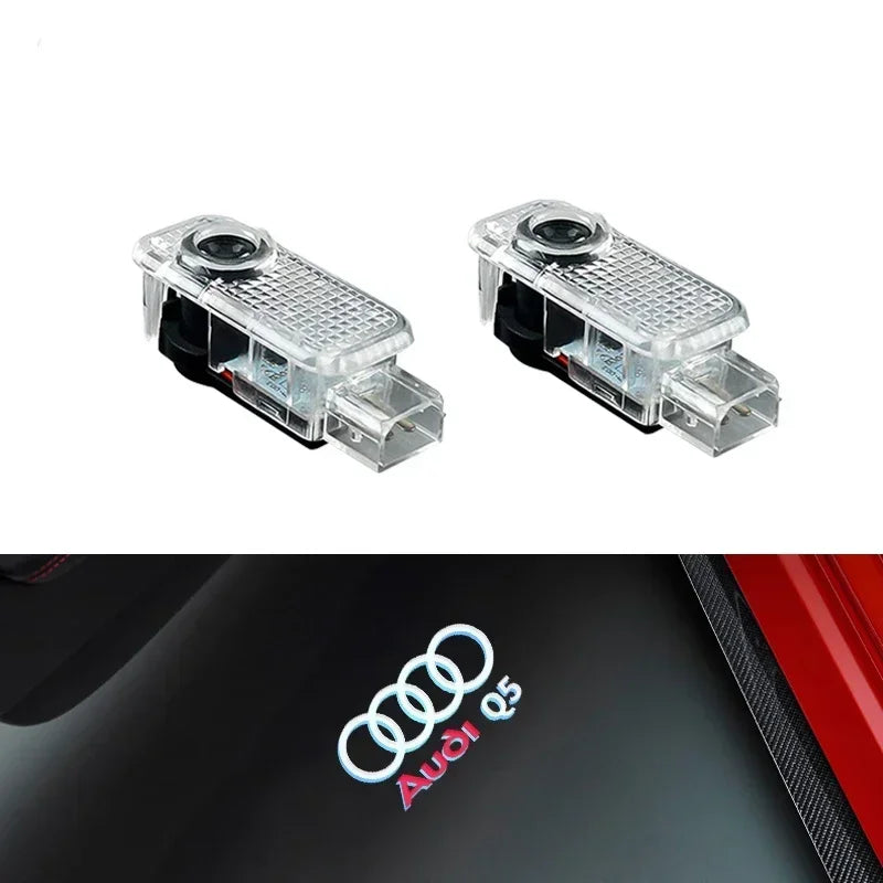 HD Led Welcome Light Car Door Projector Lamps For Audi A1 A3 8P A4 A5 A6 C7 A7 S3 S7 S8 R8 Q2 Q3 Q5 Q7 Q8 SQ5 C5 C6 TT RS3 RS6