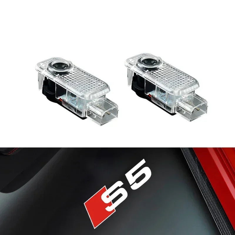 HD Led Welcome Light Car Door Projector Lamps For Audi A1 A3 8P A4 A5 A6 C7 A7 S3 S7 S8 R8 Q2 Q3 Q5 Q7 Q8 SQ5 C5 C6 TT RS3 RS6