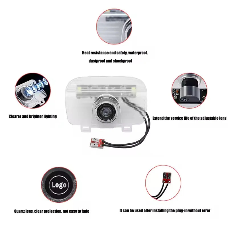 2PCS LED Car Interior Door Logo Projector Welcome Ghost Shadow Light Accessories For Honda New Accord 2014 2015 2016-2024