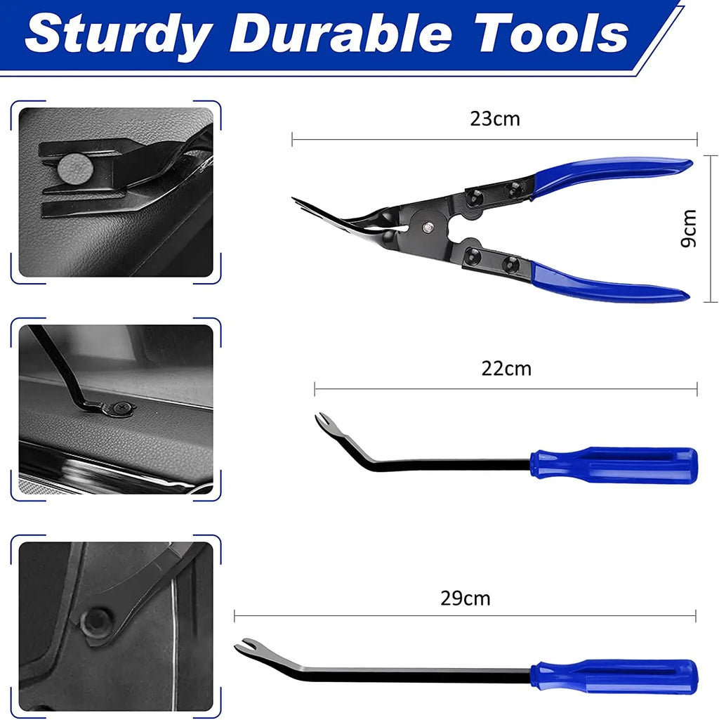 5/11/43PCS Car Trim Interior Plastic Disassembly Kit Car Clips Panel Dashboard Removal Tool Auto Trim Hand Removal Accessories