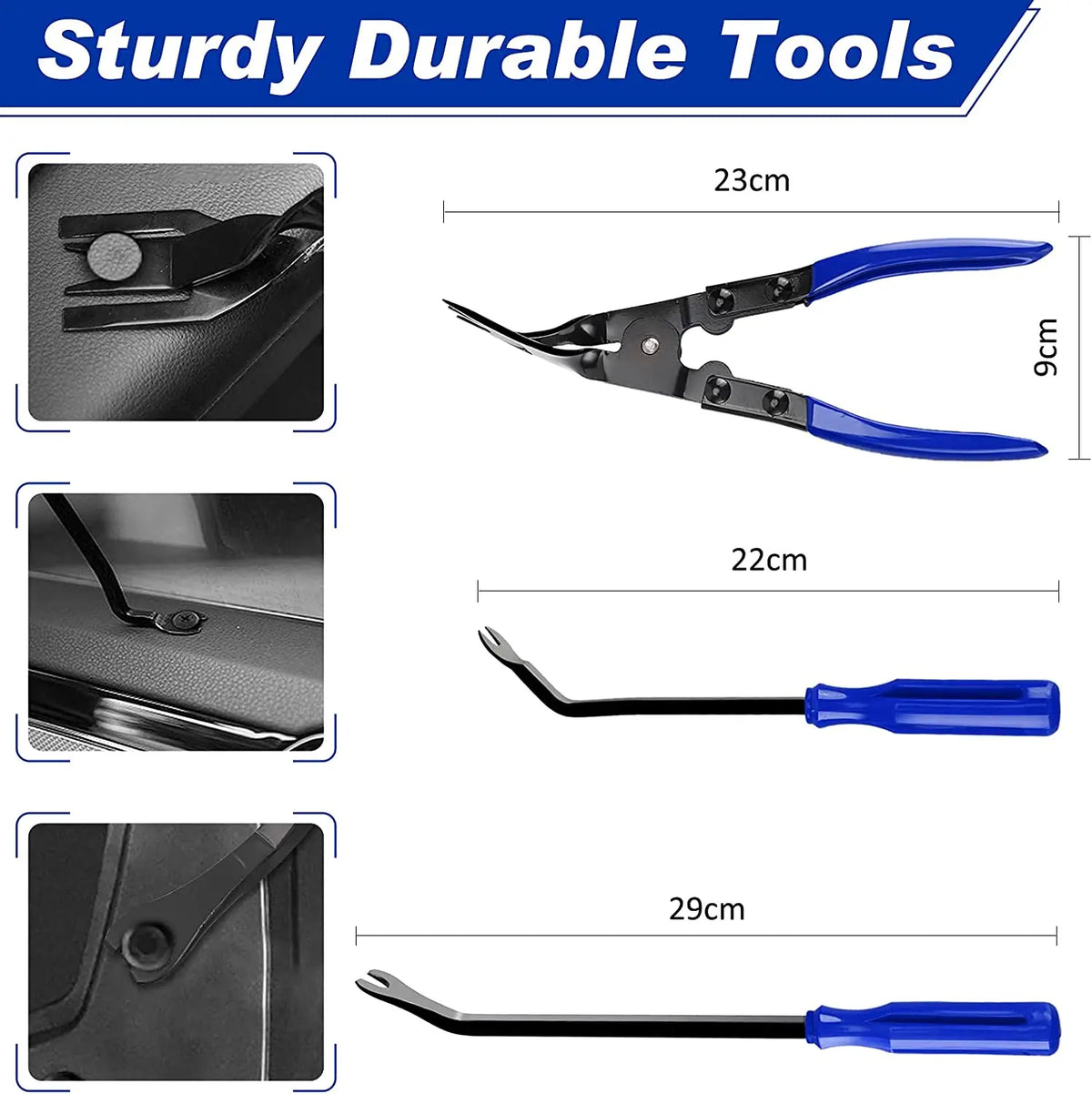 5/11/43PCS Car Trim Interior Plastic Disassembly Kit Car Clips Panel Dashboard Removal Tool Auto Trim Hand Removal Accessories