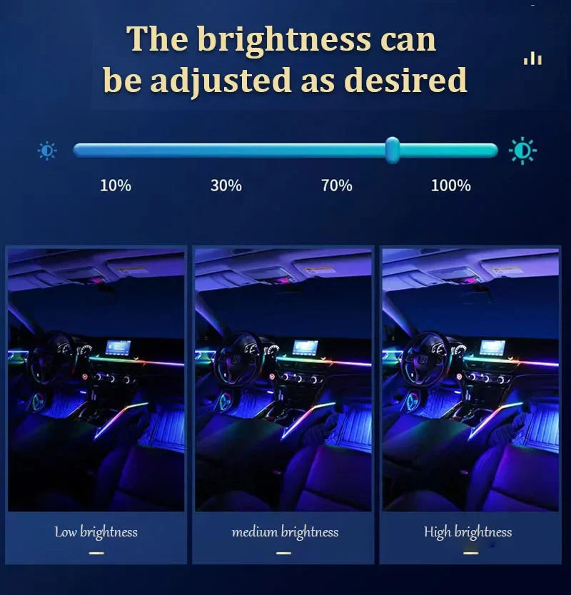 Premium Car Interior Ambient Light Kit – 64 Color App Control