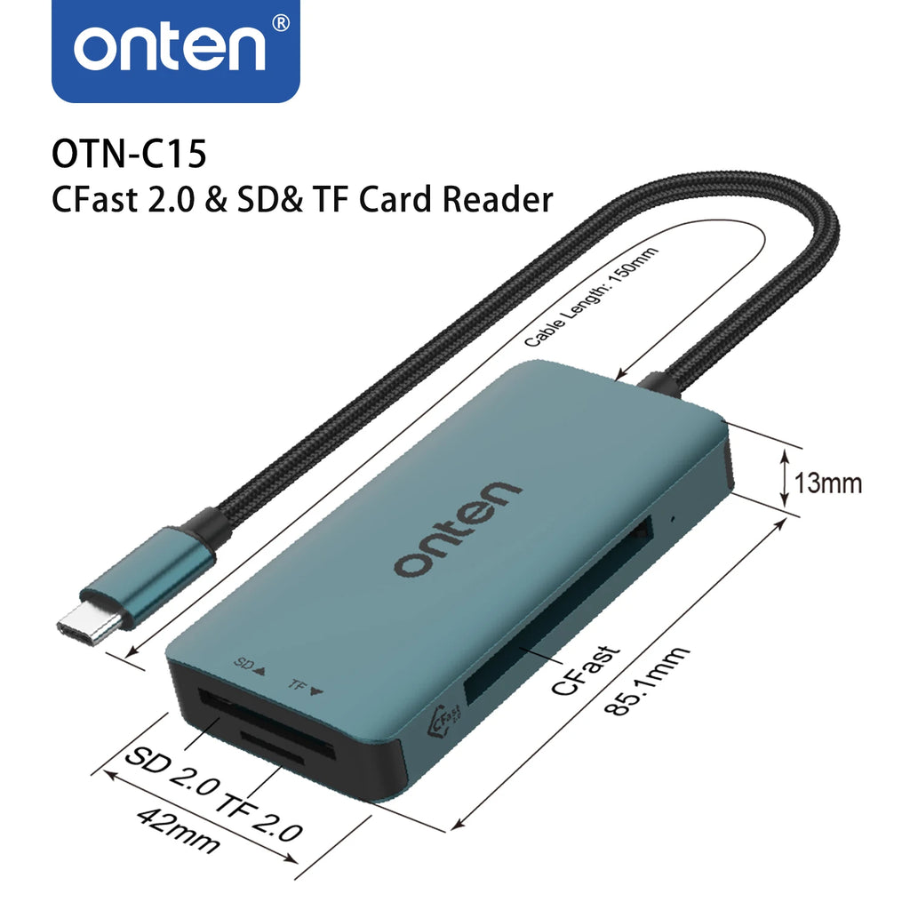 ONTEN Type-C CFast SD Card Reader