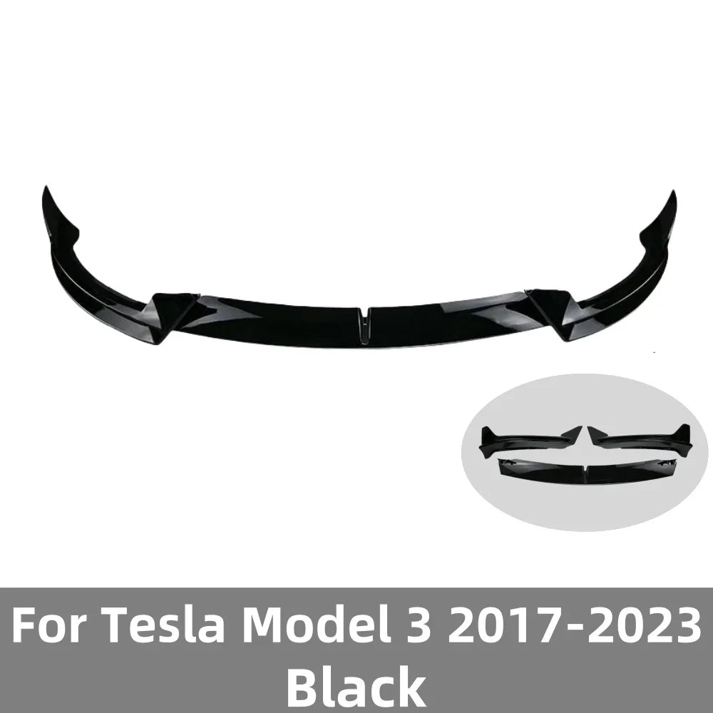 Front Bumper Lip Diffuser Cover for Tesla Model 3 Model Y 2017-2023 Sedan Lower Bumpers Blade Splitter Spoiler Body Kit