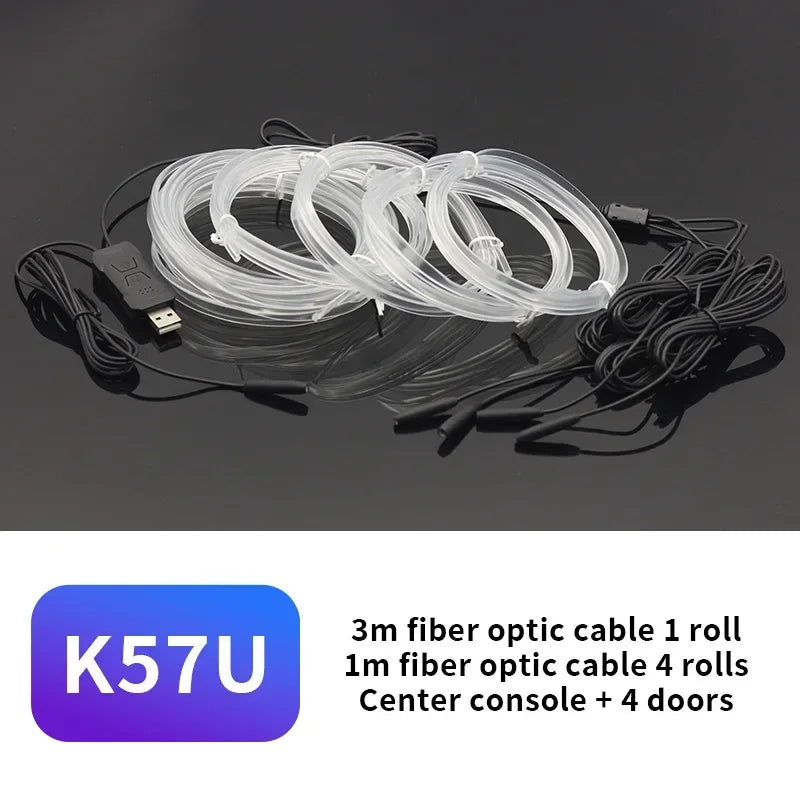 Car Interior EL Neon Wire Strip Light – 3M DIY Ambient
