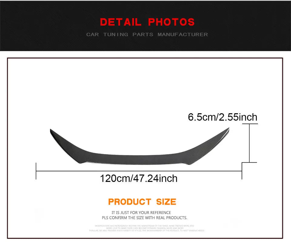 For Lexus RCF RC F 2015-2018 Auto Car Rear Trunk Lid Spoiler Wing Car Exterior Trim Car Rear Trunk Racing Spoiler Carbon Fiber