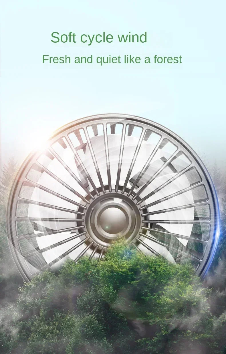 Car Fan USB/12V/24V Double-head Adjustable 360° Car Electric Fan Silent 2-speed Multi-functional Temporary Parking Card Car Fan