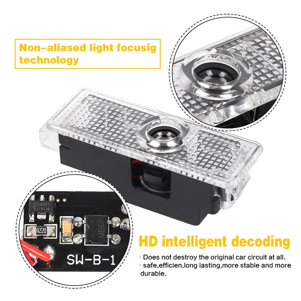 2 LED Car Door Logo Projector Ghost Shadow Welcome Light For BMW E60 E90 F10 F30 E92 E93 E46 E91 E61 F07 F11 F18 E63 Accessories