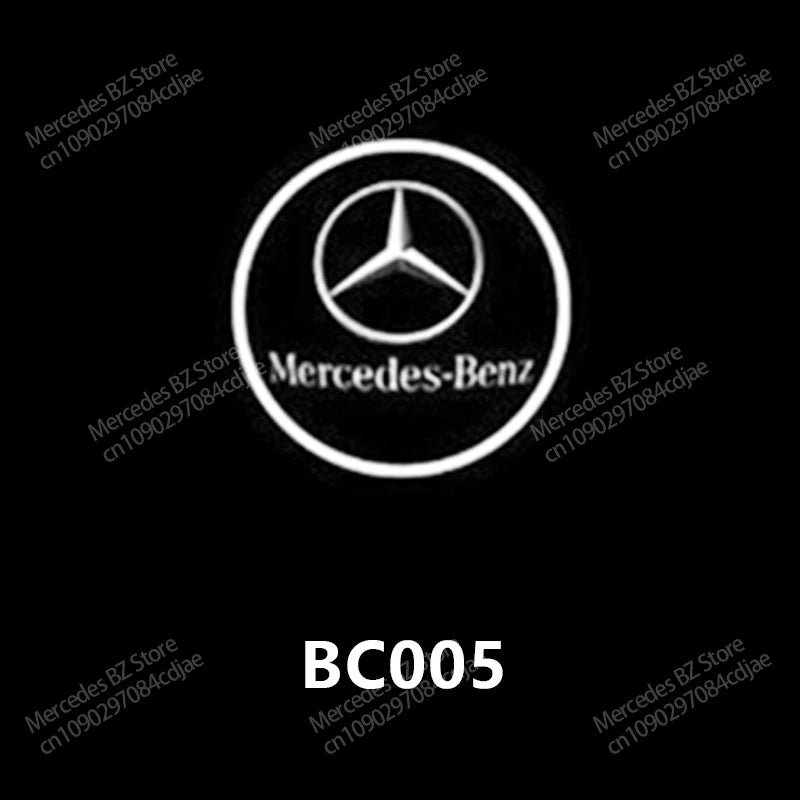 2PCS HD Car Door Welcome Lights Projector Lamps For Mercedes Benz W176 W177 W246 W205 W212 W213 W166 W167 X166 H247 X156 X253