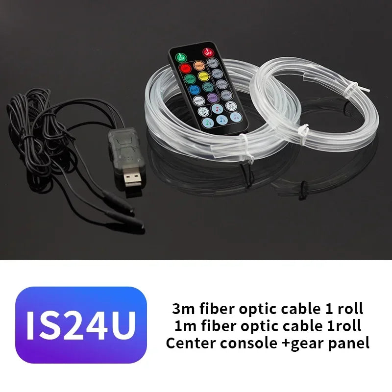 Car Interior EL Neon Wire Strip Light – 3M DIY Ambient