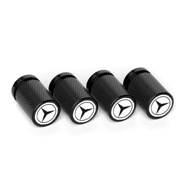 4pcs for Mercedes Benz AMG Car Logo Wheel Tire Valve Caps Modification Covers GLA GLC W202 W210 W203 W204 W205 W211 W212 W176