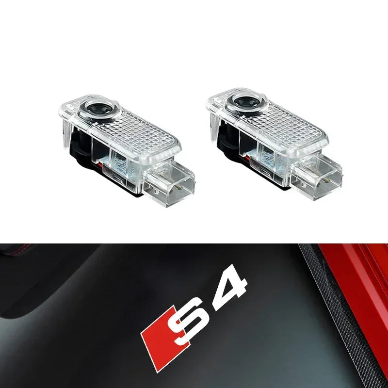 HD Led Welcome Light Car Door Projector Lamps For Audi A1 A3 8P A4 A5 A6 C7 A7 S3 S7 S8 R8 Q2 Q3 Q5 Q7 Q8 SQ5 C5 C6 TT RS3 RS6