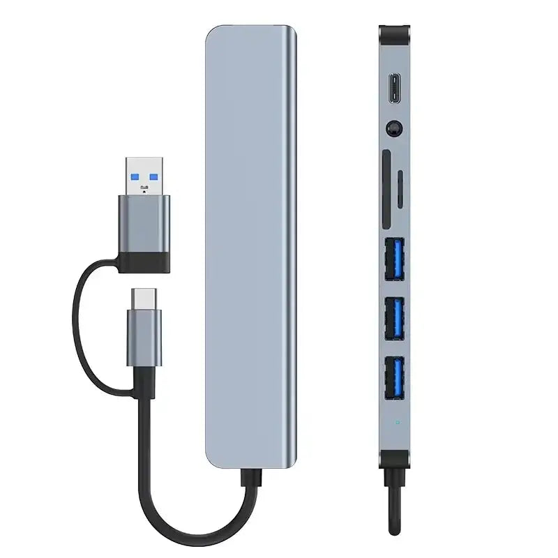 8-in-2 USB Hub with Card Reader