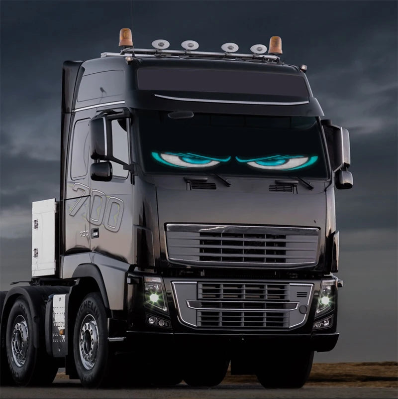 LED Car windshield Truck Eye RGB LED Matrix Pixel Panel Car Graffiti Scrolling Text Animation Light truck lights Bluetooth APP